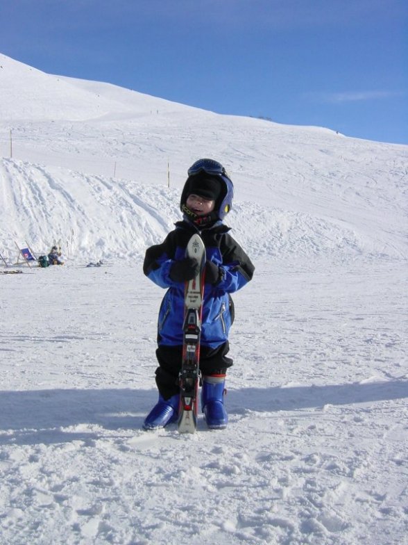 Lukas på bjerget - Valloire januar 2003